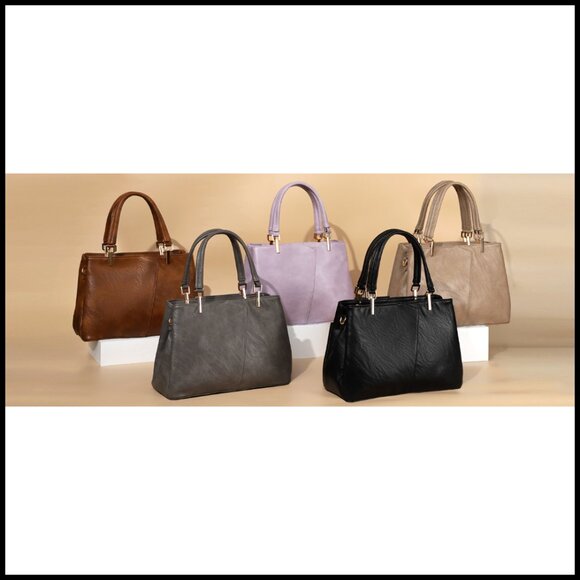 Urban Commuter Vegan Leather Tote/Shoulder Bag – Angelkiss Bag Vegan Leather Hobo Bag Crossbody Tote Minimal Chic Everyday Shoulder Purse